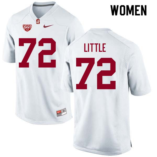 Women Stanford Cardinal #72 Walker Little College Football Jerseys Sale-White - Click Image to Close